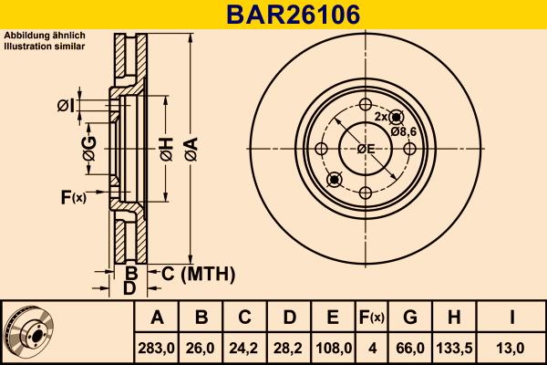 Barum BAR26106 - Тормозной диск unicars.by