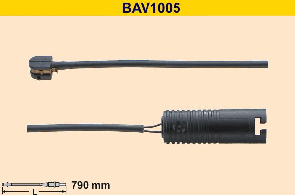 Barum BAV1005 - Сигнализатор, износ тормозных колодок unicars.by