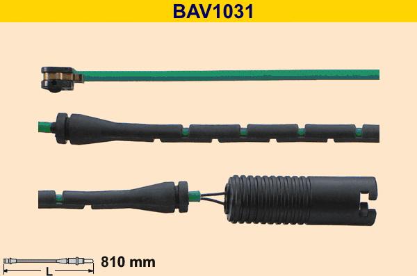 Barum BAV1031 - Сигнализатор, износ тормозных колодок unicars.by