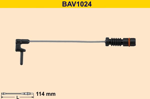 Barum BAV1024 - Сигнализатор, износ тормозных колодок unicars.by