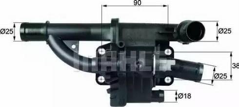 BEHR TH 40 83 - Термостат охлаждающей жидкости / корпус unicars.by