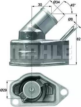 BEHR TI 10 92 - Термостат охлаждающей жидкости / корпус unicars.by