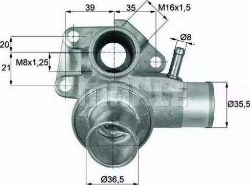 BEHR TI 185 80D - Термостат охлаждающей жидкости / корпус unicars.by