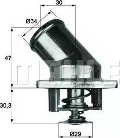 BEHR TI 3 92 - Термостат охлаждающей жидкости / корпус unicars.by