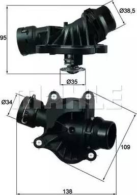 BEHR TI 234 88 - Термостат охлаждающей жидкости / корпус unicars.by