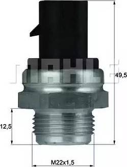 BEHR TSW 12D - Термовыключатель, вентилятор радиатора / кондиционера unicars.by