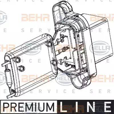 BEHR HELLA Service 9ML 351 332-361 - Сопротивление, реле, вентилятор салона unicars.by