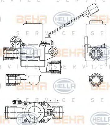 BEHR HELLA Service 9XL 351 328-361 - Регулирующий клапан охлаждающей жидкости unicars.by