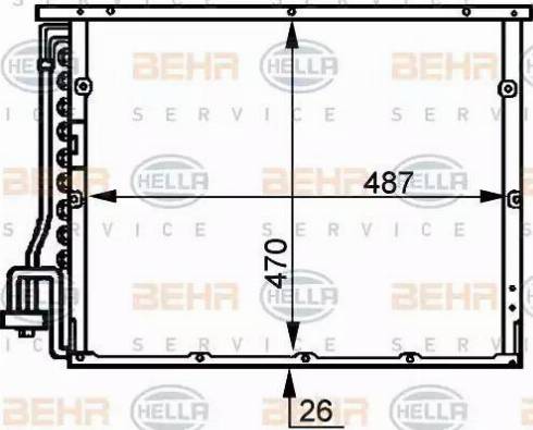 BEHR HELLA Service 8FC 351 036-341 - Конденсатор кондиционера unicars.by