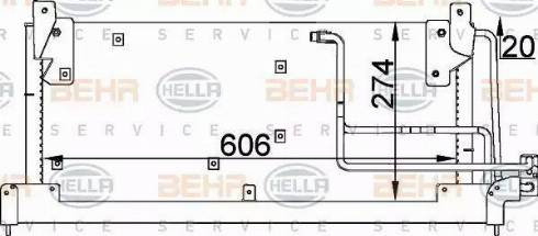 BEHR HELLA Service 8FC 351 037-591 - Конденсатор кондиционера unicars.by