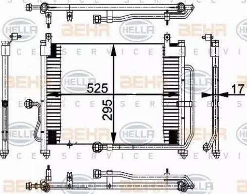 BEHR HELLA Service 8FC 351 037-121 - Конденсатор кондиционера unicars.by