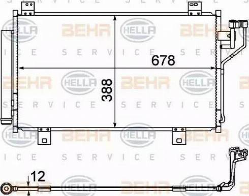 BEHR HELLA Service 8FC 351 344-604 - Конденсатор кондиционера unicars.by