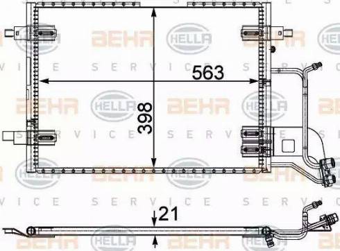 BEHR HELLA Service 8FC 351 301-401 - Конденсатор кондиционера unicars.by