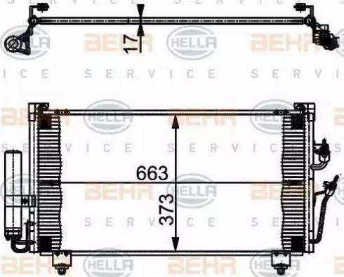 BEHR HELLA Service 8FC 351 301-581 - Конденсатор кондиционера unicars.by