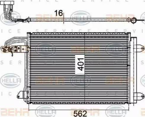 BEHR HELLA Service 8FC 351 301-044 - Конденсатор кондиционера unicars.by