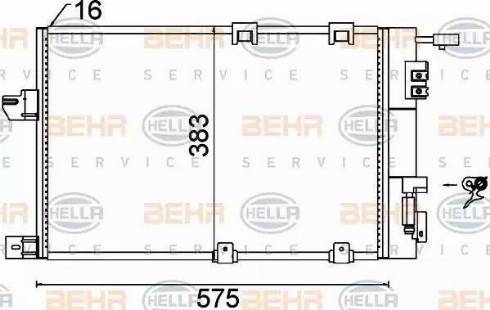 BEHR HELLA Service 8FC 351 301-244 - Конденсатор кондиционера unicars.by