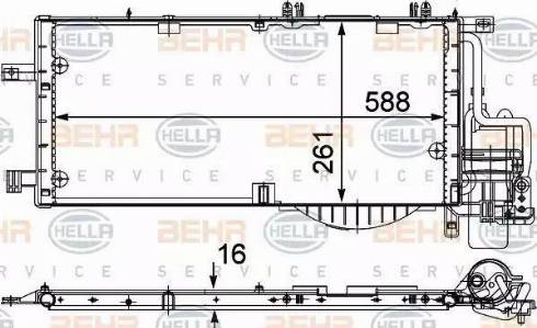 BEHR HELLA Service 8FC 351 301-204 - Конденсатор кондиционера unicars.by