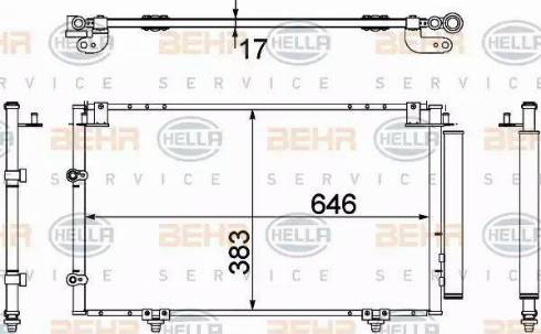 BEHR HELLA Service 8FC 351 307-391 - Конденсатор кондиционера unicars.by