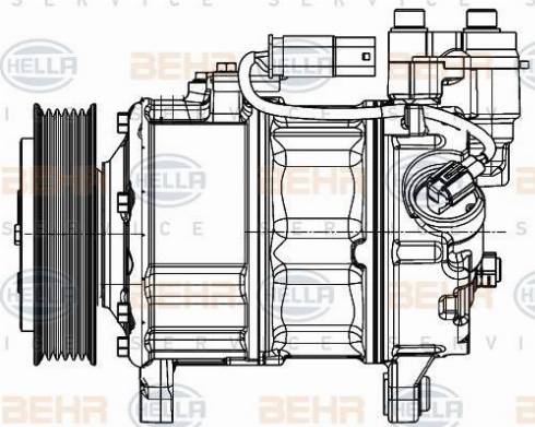 BEHR HELLA Service 8FK 351 007-241 - Компрессор кондиционера unicars.by