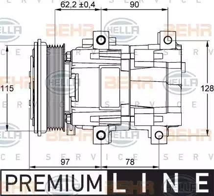 BEHR HELLA Service 8FK 351 113-191 - Компрессор кондиционера unicars.by