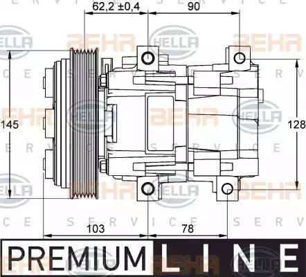 BEHR HELLA Service 8FK 351 113-101 - Компрессор кондиционера unicars.by