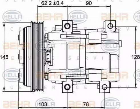 BEHR HELLA Service 8FK 351 113-171 - Компрессор кондиционера unicars.by