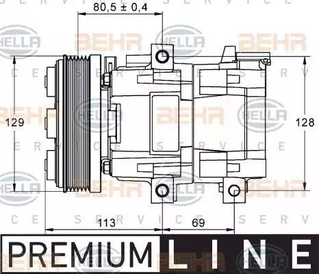 BEHR HELLA Service 8FK 351 113-391 - Компрессор кондиционера unicars.by