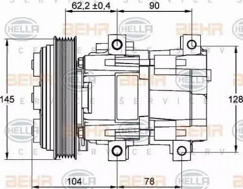 BEHR HELLA Service 8FK 351 113-361 - Компрессор кондиционера unicars.by