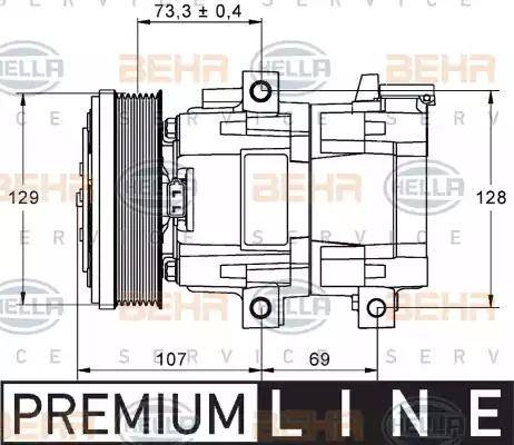 BEHR HELLA Service 8FK 351 113-381 - Компрессор кондиционера unicars.by