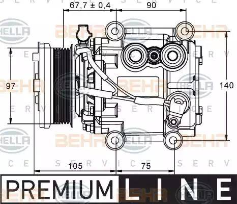 BEHR HELLA Service 8FK 351 113-221 - Компрессор кондиционера unicars.by