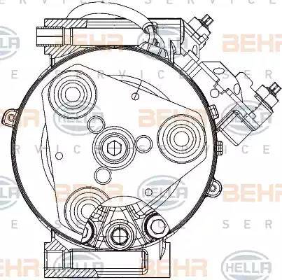 BEHR HELLA Service 8FK 351 334-431 - Компрессор кондиционера unicars.by