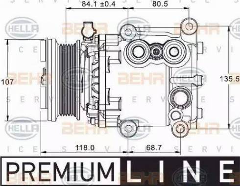 BEHR HELLA Service 8FK 351 334-091 - Компрессор кондиционера unicars.by