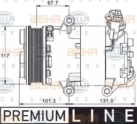 BEHR HELLA Service 8FK 351 334-041 - Компрессор кондиционера unicars.by