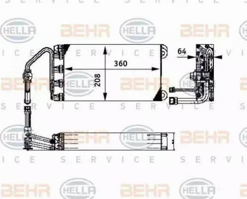 BEHR HELLA Service 8FV 351 330-011 - Испаритель, кондиционер unicars.by