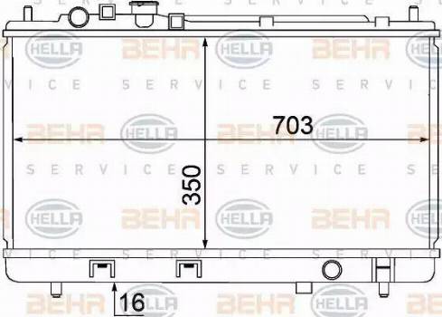 BEHR HELLA Service 8MK 376 769-621 - Радиатор, охлаждение двигателя unicars.by