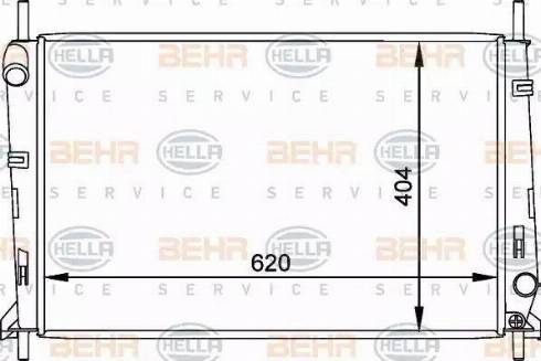 BEHR HELLA Service 8MK 376 764-051 - Радиатор, охлаждение двигателя unicars.by