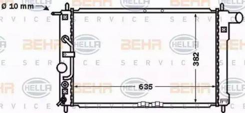 BEHR HELLA Service 8MK 376 767-331 - Радиатор, охлаждение двигателя unicars.by