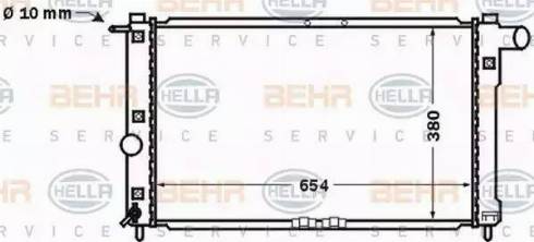 BEHR HELLA Service 8MK 376 767-211 - Радиатор, охлаждение двигателя unicars.by