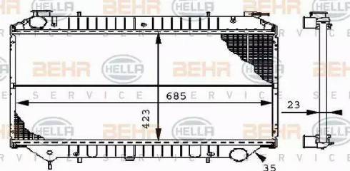 BEHR HELLA Service 8MK 376 706-421 - Радиатор, охлаждение двигателя unicars.by