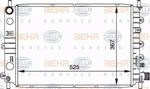 BEHR HELLA Service 8MK 376 706-651 - Радиатор, охлаждение двигателя unicars.by