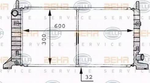 BEHR HELLA Service 8MK 376 706-661 - Радиатор, охлаждение двигателя unicars.by