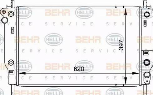 BEHR HELLA Service 8MK 376 716-681 - Радиатор, охлаждение двигателя unicars.by