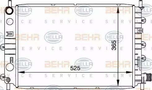 BEHR HELLA Service 8MK 376 716-041 - Радиатор, охлаждение двигателя unicars.by