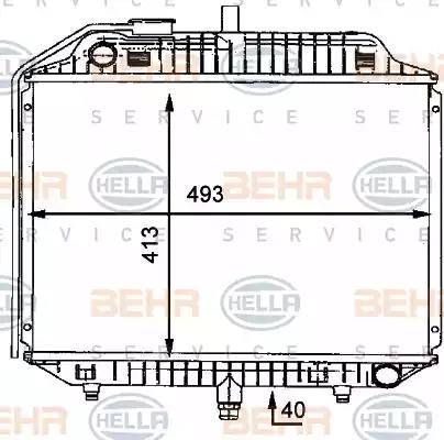 BEHR HELLA Service 8MK 376 712-411 - Радиатор, охлаждение двигателя unicars.by