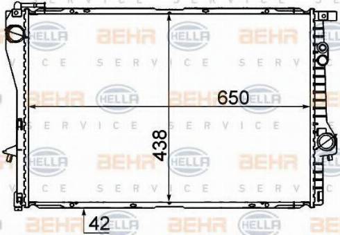 BEHR HELLA Service 8MK 376 712-234 - Радиатор, охлаждение двигателя unicars.by