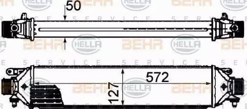 BEHR HELLA Service 8ML 376 899-131 - Интеркулер, теплообменник турбины unicars.by