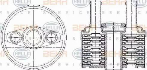 BEHR HELLA Service 8MO 376 787-691 - Масляный радиатор, автоматическая коробка передач unicars.by