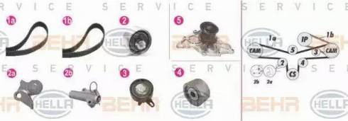 BEHR HELLA Service 8MP 376 809-881 - Водяной насос + комплект зубчатого ремня ГРМ unicars.by