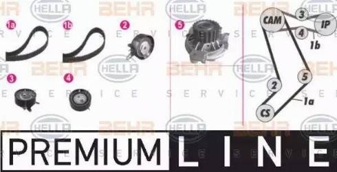 BEHR HELLA Service 8MP 376 804-841 - Водяной насос + комплект зубчатого ремня ГРМ unicars.by