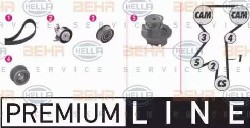 BEHR HELLA Service 8MP 376 804-861 - Водяной насос + комплект зубчатого ремня ГРМ unicars.by